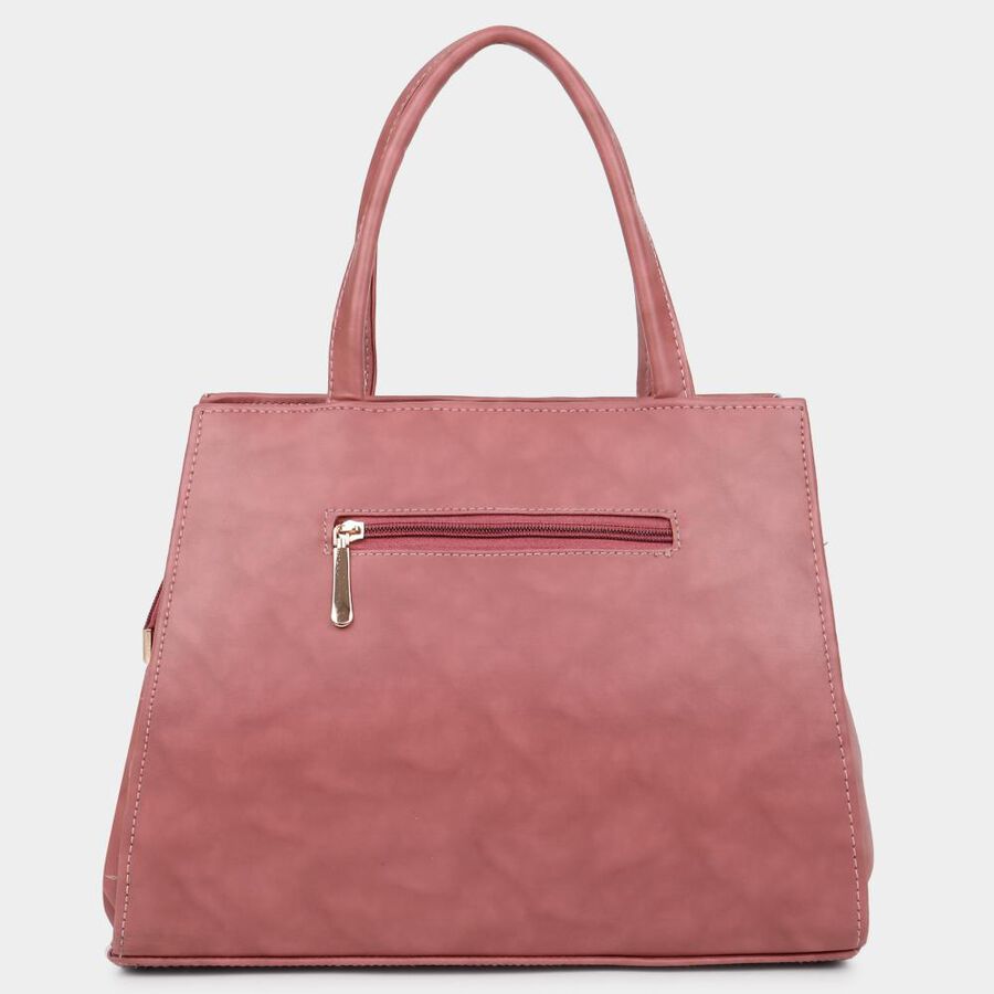 Women's Peach Polyurethane Tote Bag, , large image number null