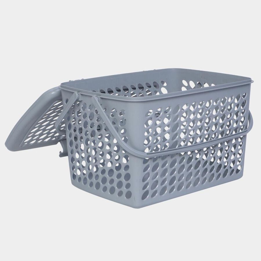 GreyLarge Plastic Basket, , large