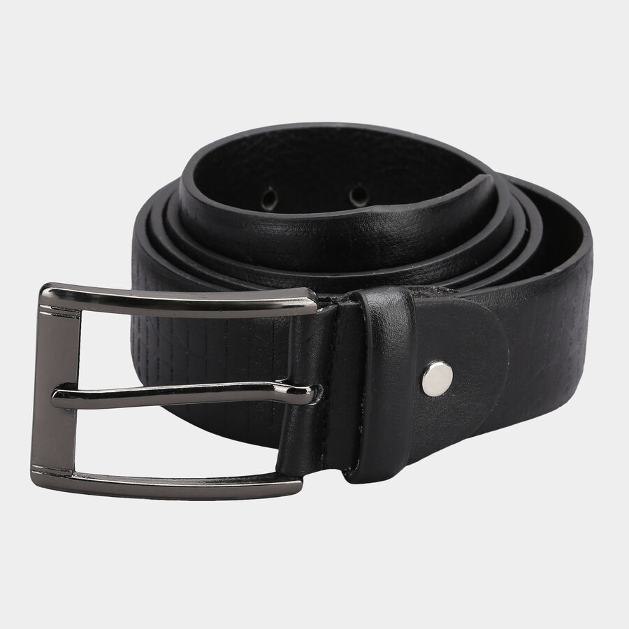 Men Casual Black Belt (40 in.), , large image number null