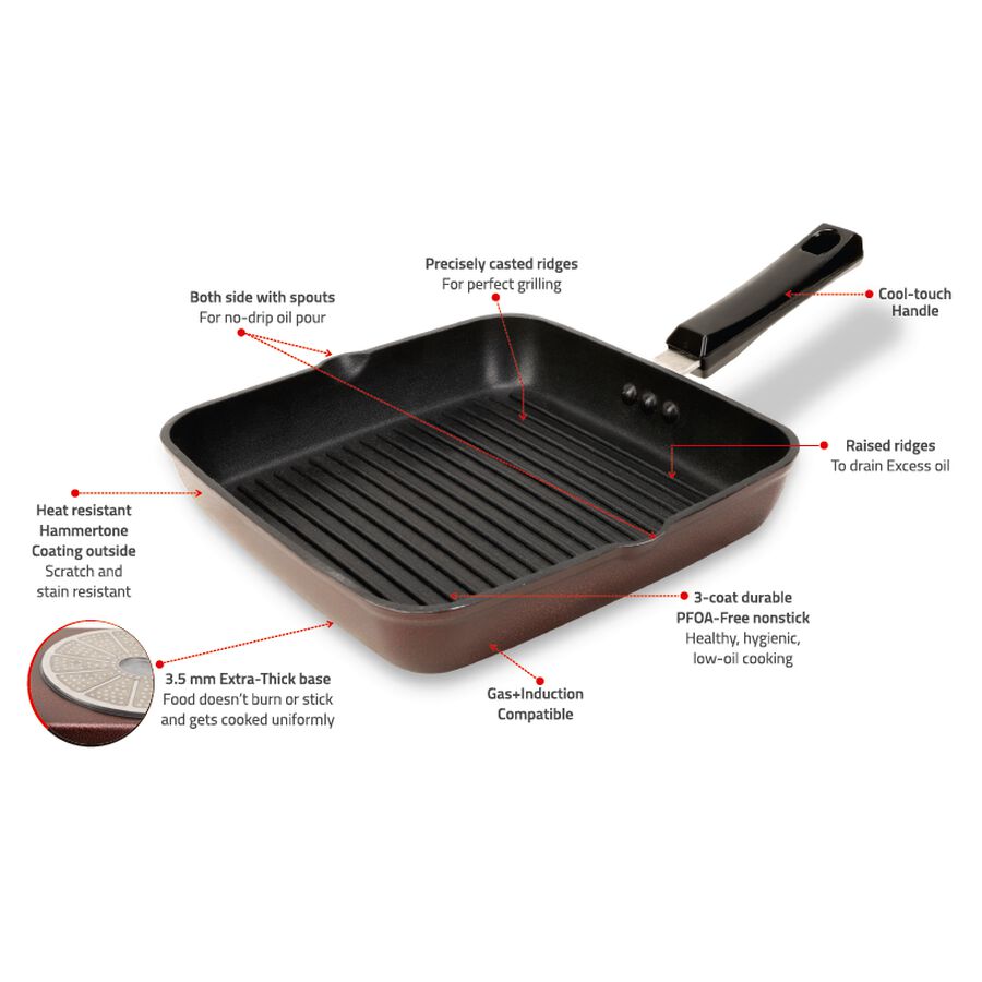 2 L Aluminium Grill Pan, , large image number null