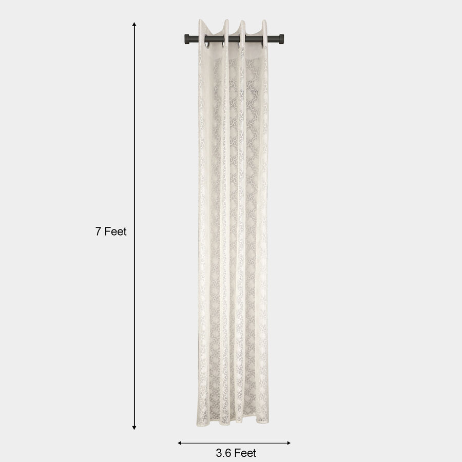 7ft. White Polyester Curtain, , large