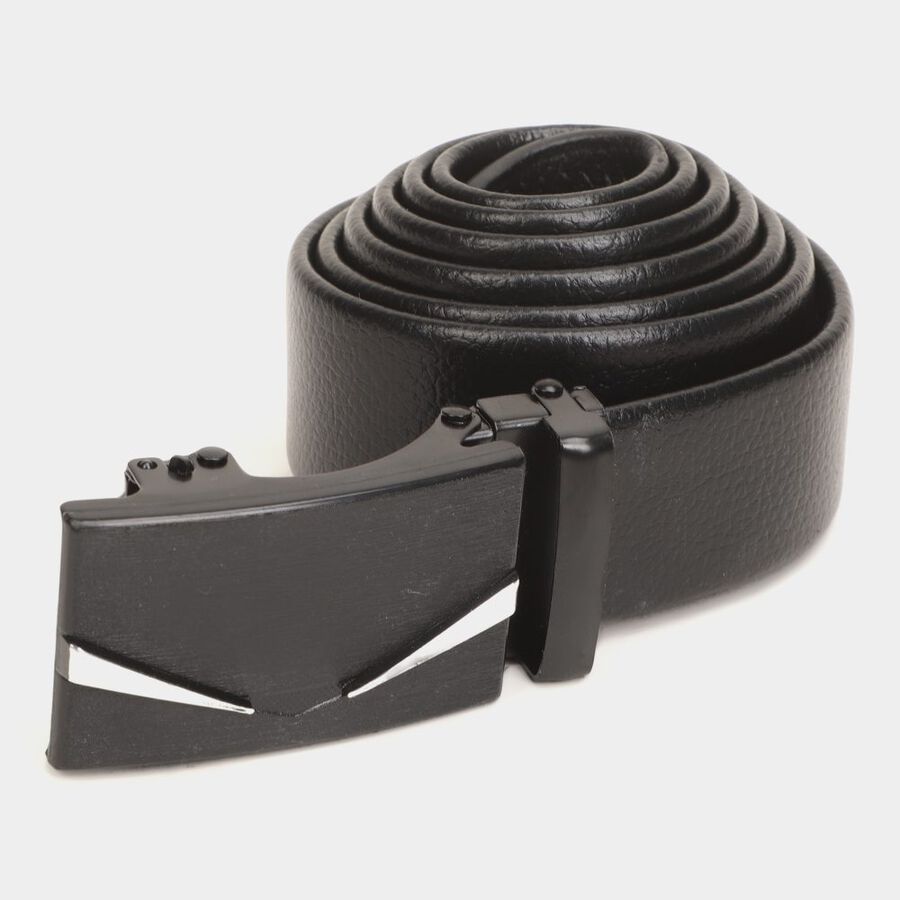 Men's Black Polyurethane Formal Belt, , large image number null
