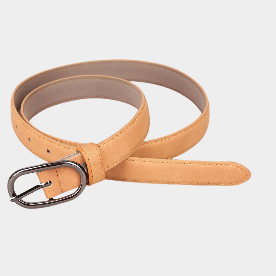 Women's Tan Polyurethane Belt, , large image number null