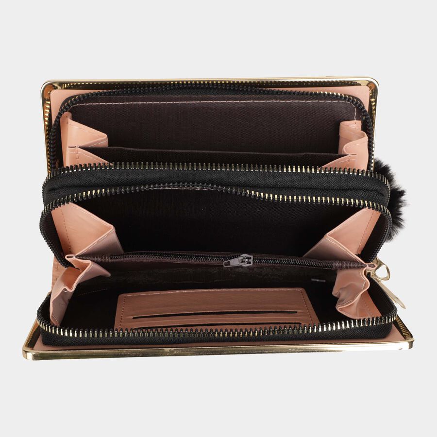 Women's Polyurethane Zipper Hand Pouch, , large image number null