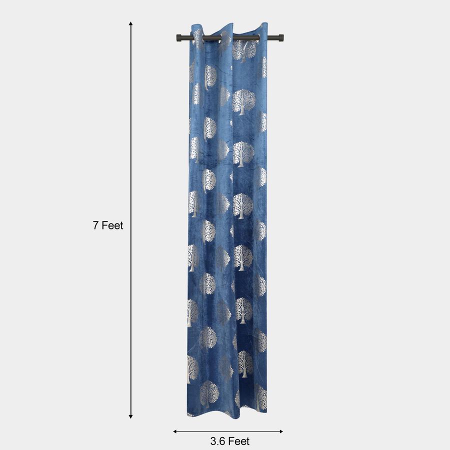 7ft. Blue Velvet Door Curtain, , large image number null