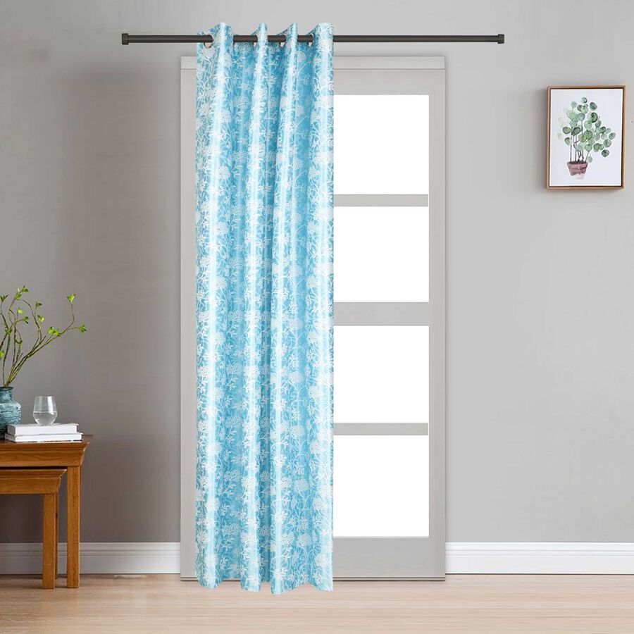 7ft. Blue Microfiber Door Curtain, , large image number null