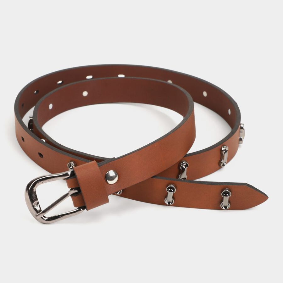 Women's Tan Polyurethane Belt, , large image number null