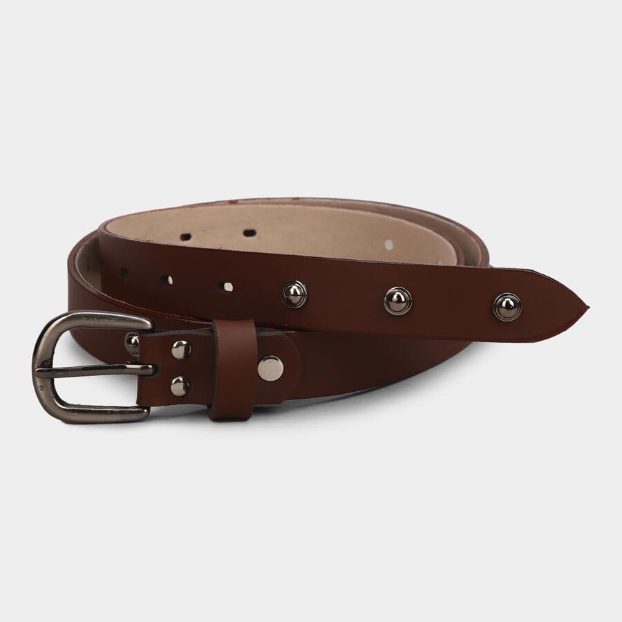 Women's Brown PU Belt, , large image number null