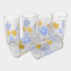 Printed Round Glass Set Of 6 Tumbler, , small image number null