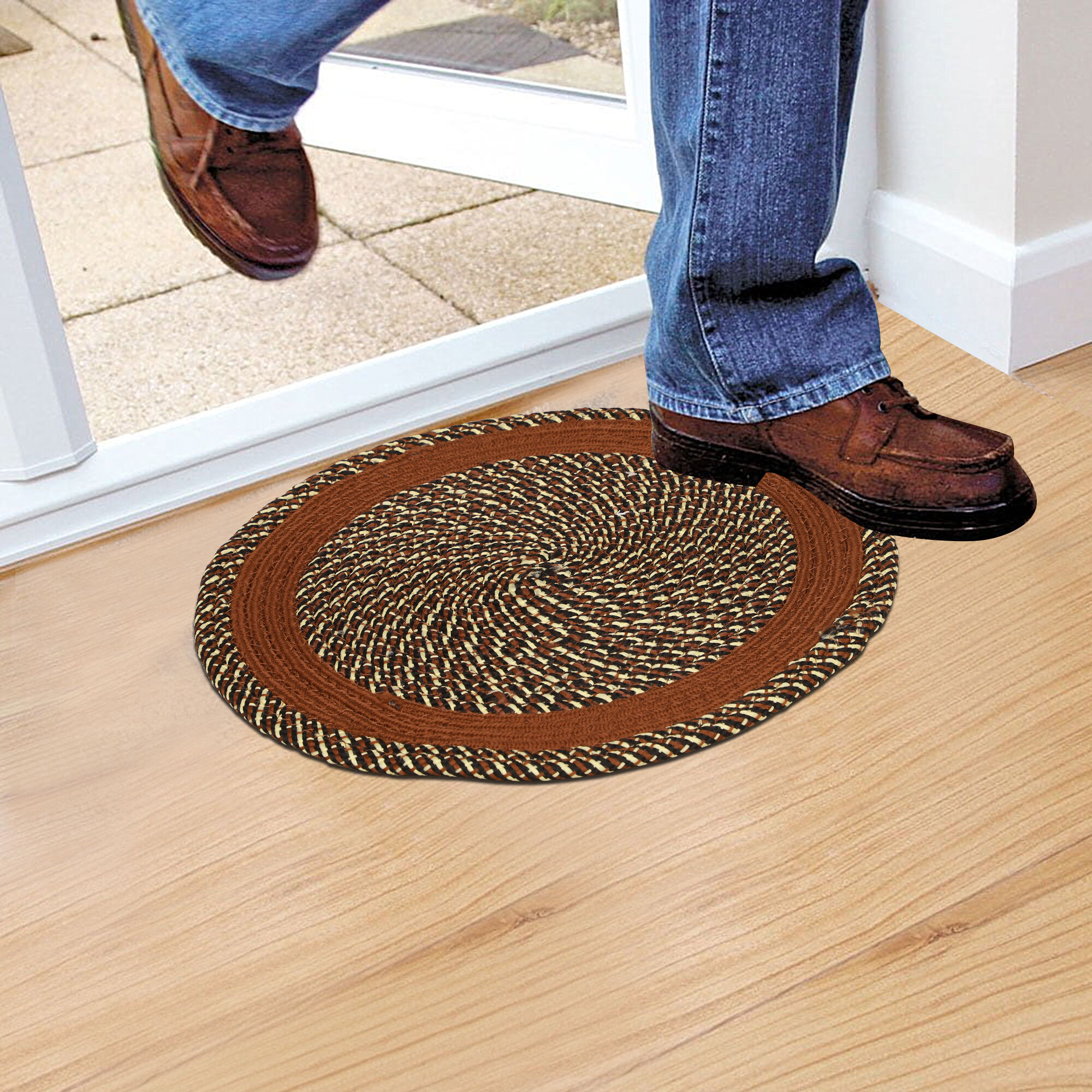 Home Beautiful                         Beige Polyester Door Mat