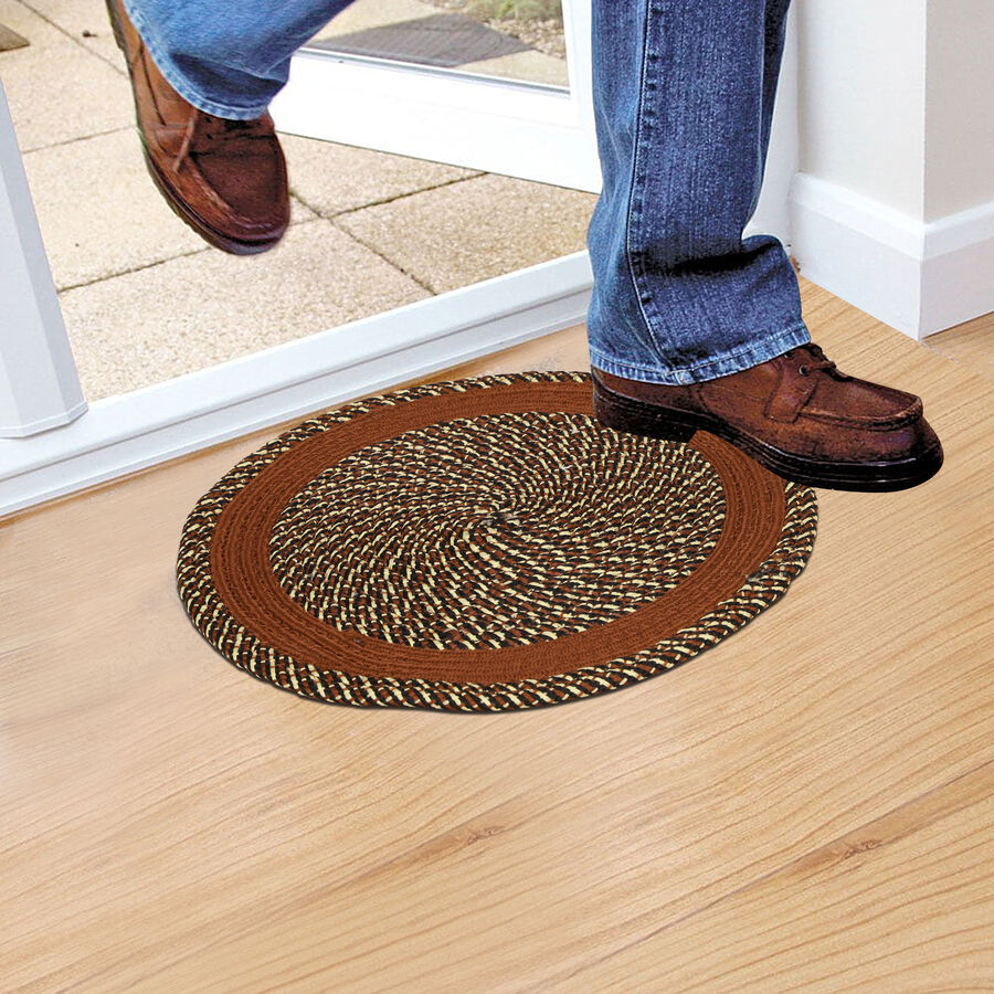 Brown Polyester Door Mat, , large image number null