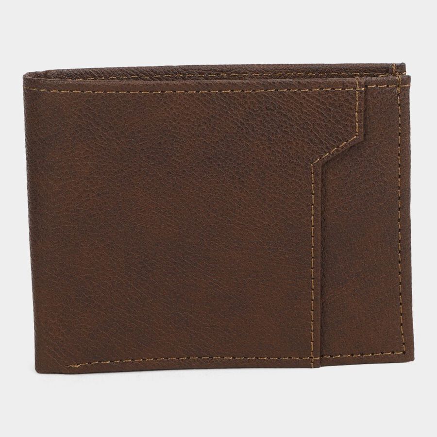 Men's Brown Polyurethane Wallet, , large