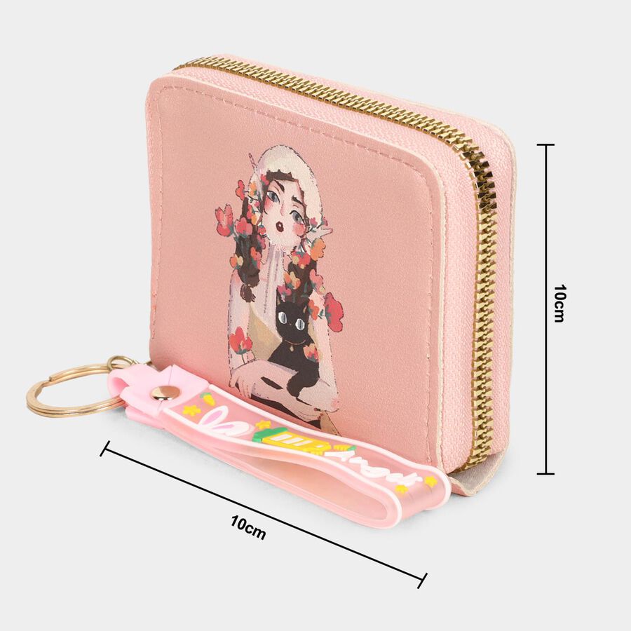 Kid's Pink Polyurethane Compact Wallet, , large image number null