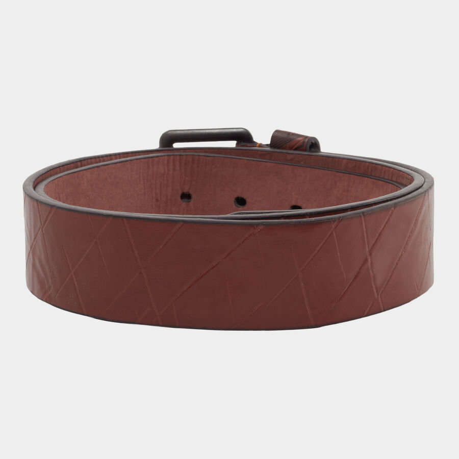 Men's Polyurethane Casual Belt, Size 40, Textured, , large image number null