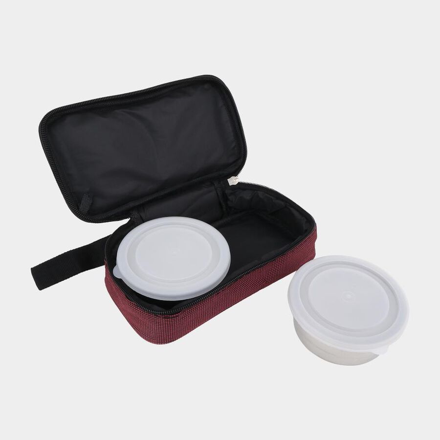 Steel Lunch Box, 2 Containers and Bag, , large image number null