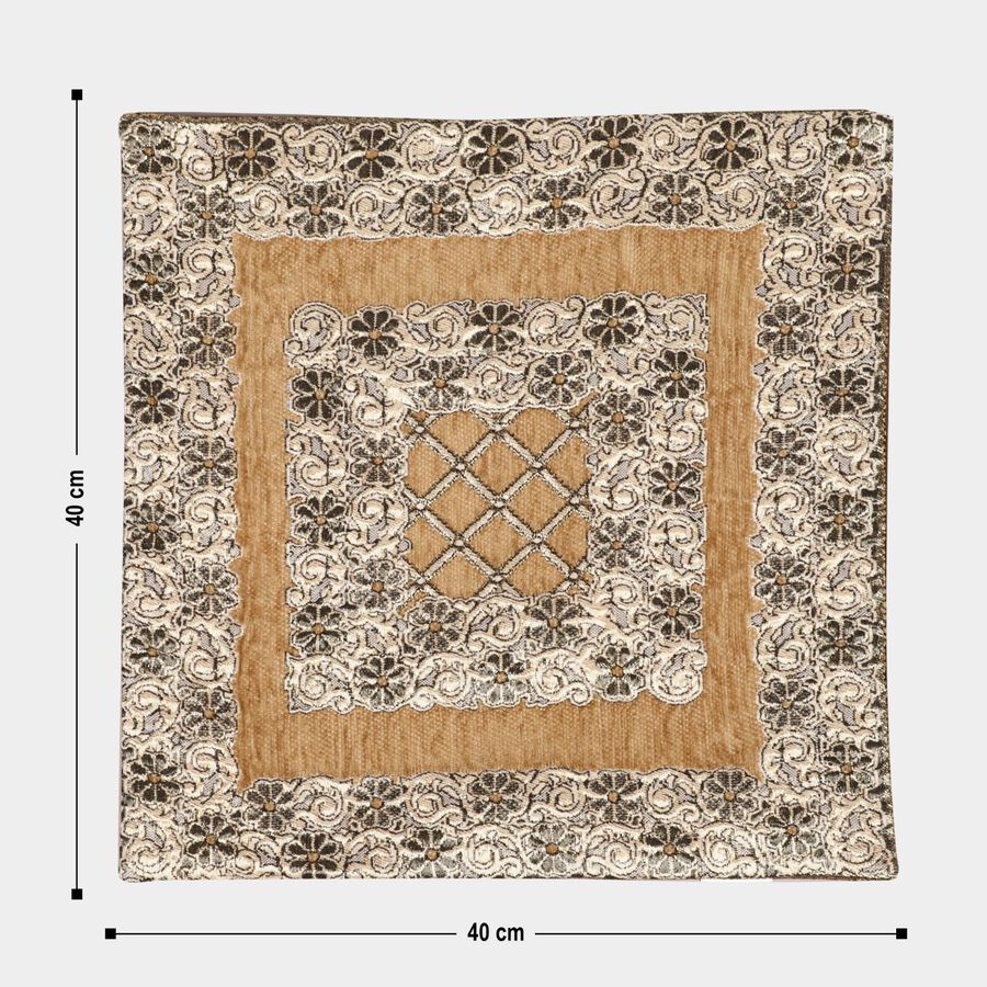 Beige Polyester Cushion Cover, , large image number null