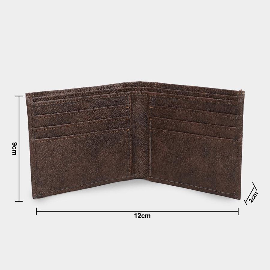 Men's Brown PU Wallet, , large