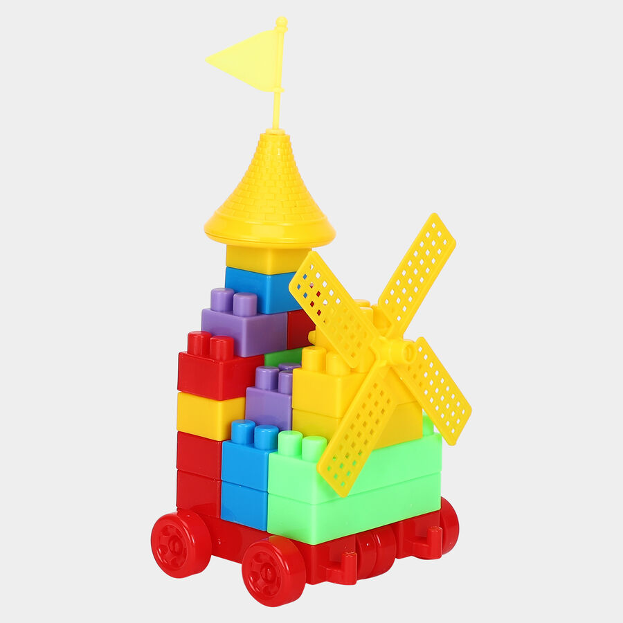 Kid's Multi Colour Plastic Blocks, , large