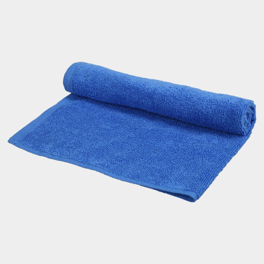 330 GSM Blue Cotton Hand Towel, , large