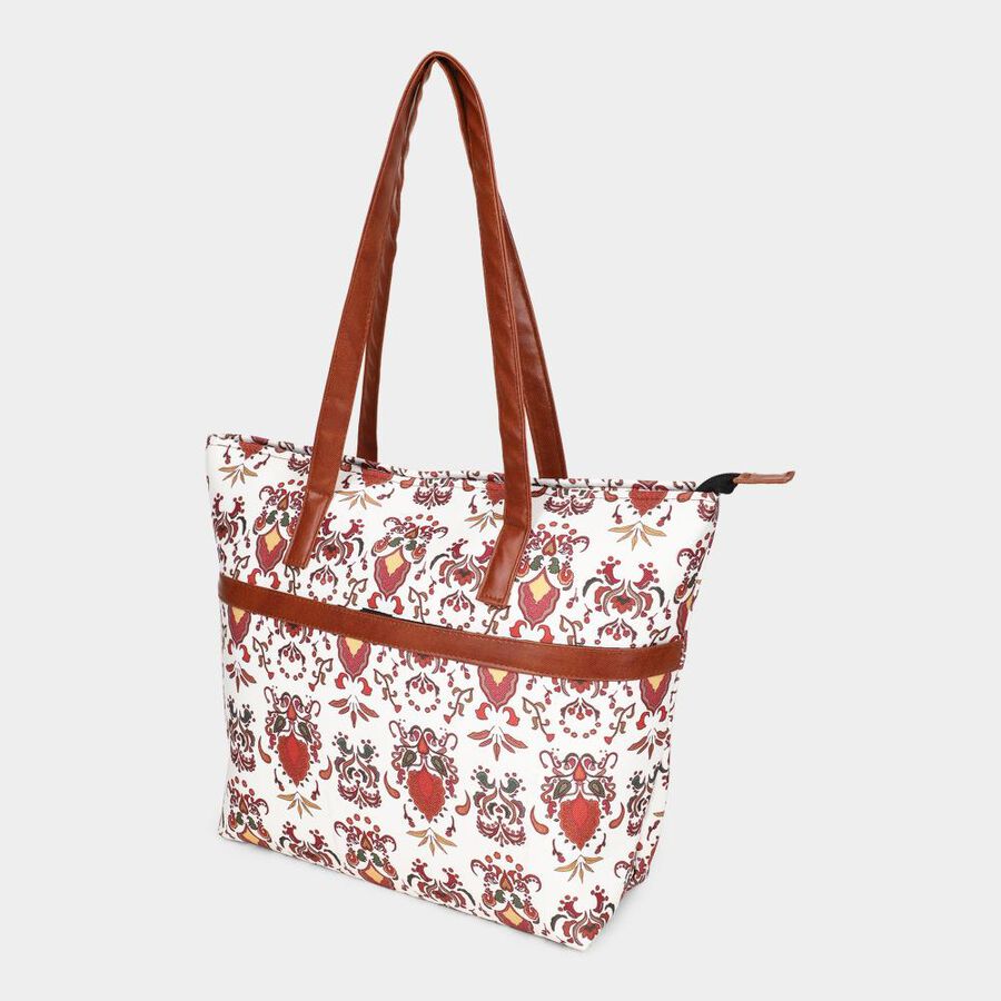 Women's Beige Fabric-Polyester Tote Bag, , large image number null