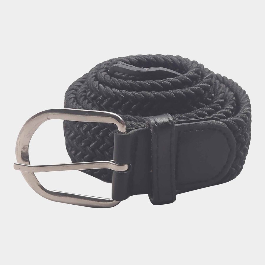 Women's Black Polyurethane Belt, , large image number null