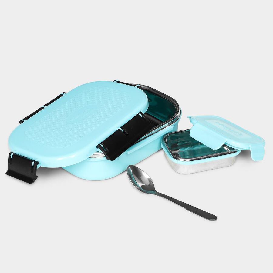 Steel Lunch Box With Container And Spoon, , large image number null