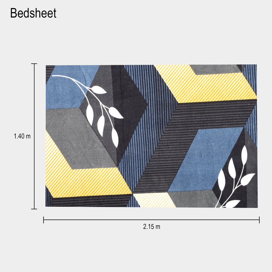 Grey Microfiber Single Bedsheet, , large image number null