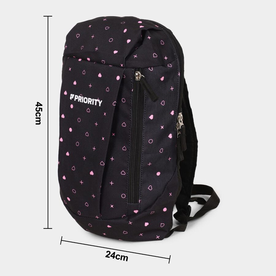 Women's Black Canvas Backpack, , large image number null