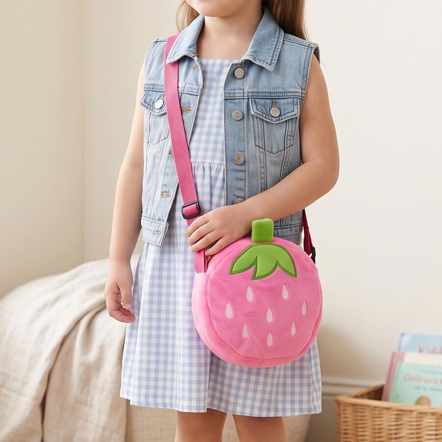 Kid's Pink Nylon/Polyester Bag , , large