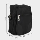 Black Nylon Messenger Sling Bag with Adjustable Shoulder Strap, , small