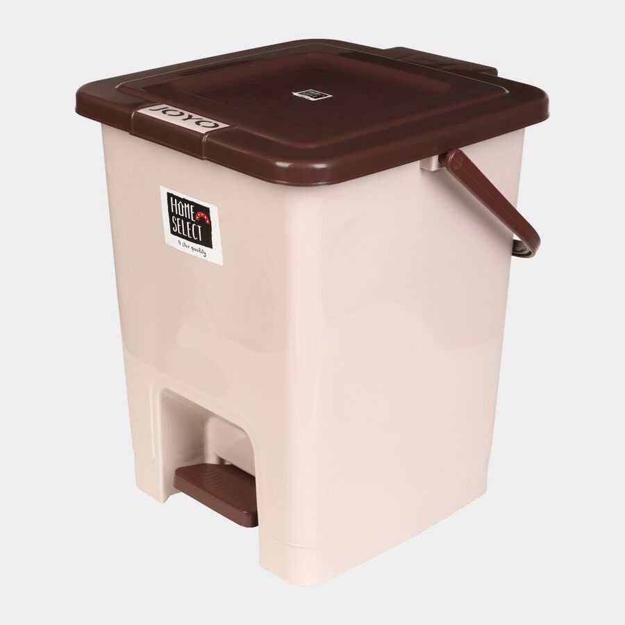 15L Brown Plastic Dustbin, , large image number null