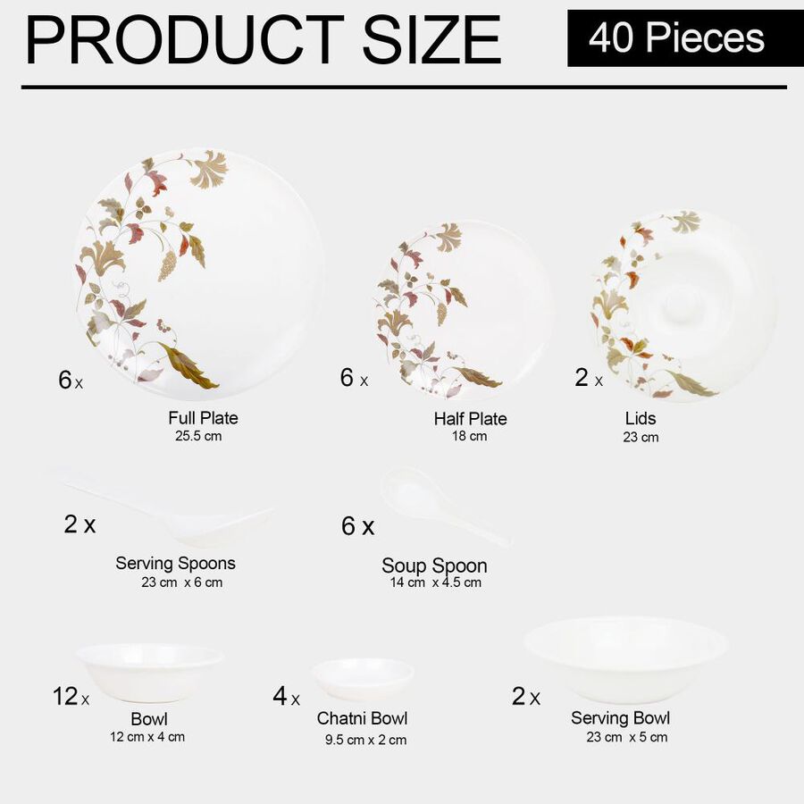 Home Finery 40 Pcs. Melamine Dinner Set Vishal Mega Mart India