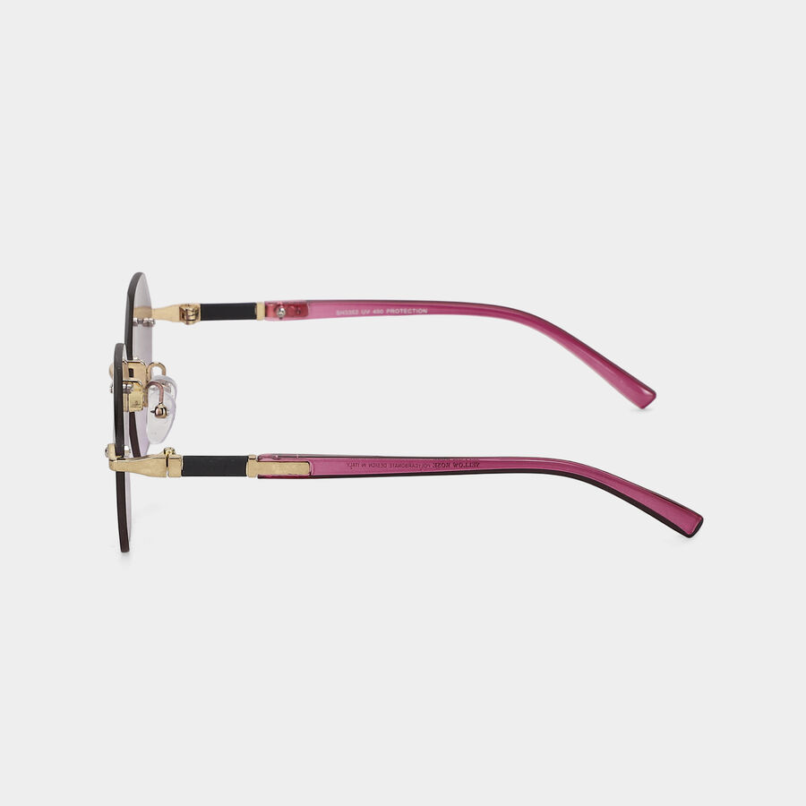 Woman's Brown Plastic Ladies Sunglasses, , large