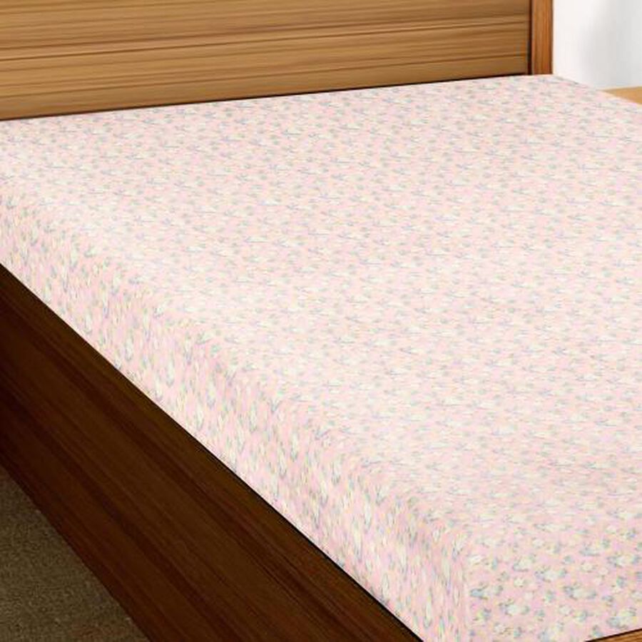 Pink Microfiber Single Bedsheet, , large