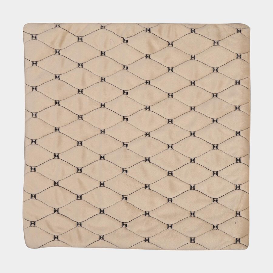 Beige Velvet Cushion Cover, , large image number null