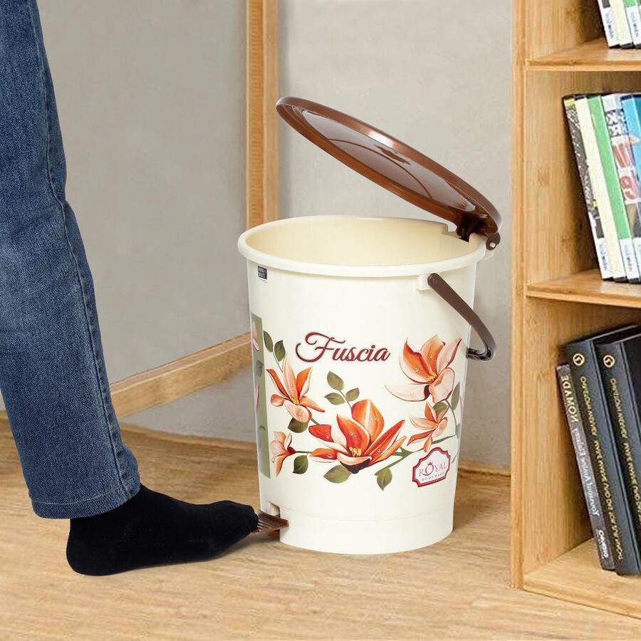 11 L Brown Plastic Dustbin, , large image number null