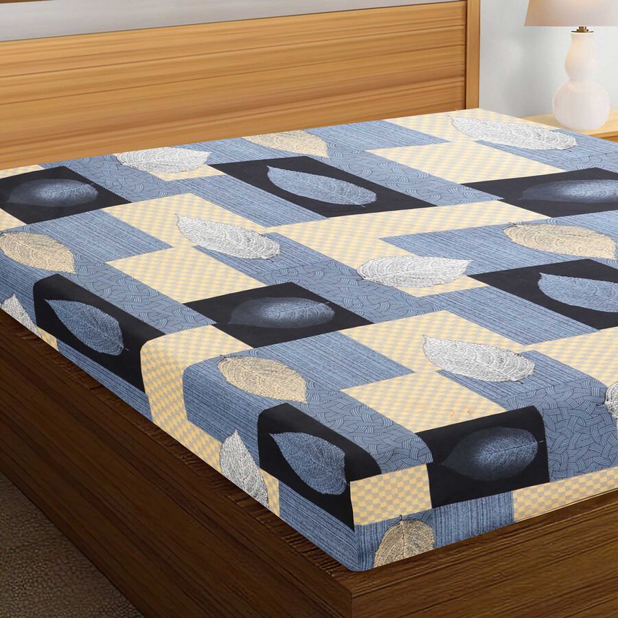 90 GSM Dark Blue Microfiber Double Bedsheet, , large image number null