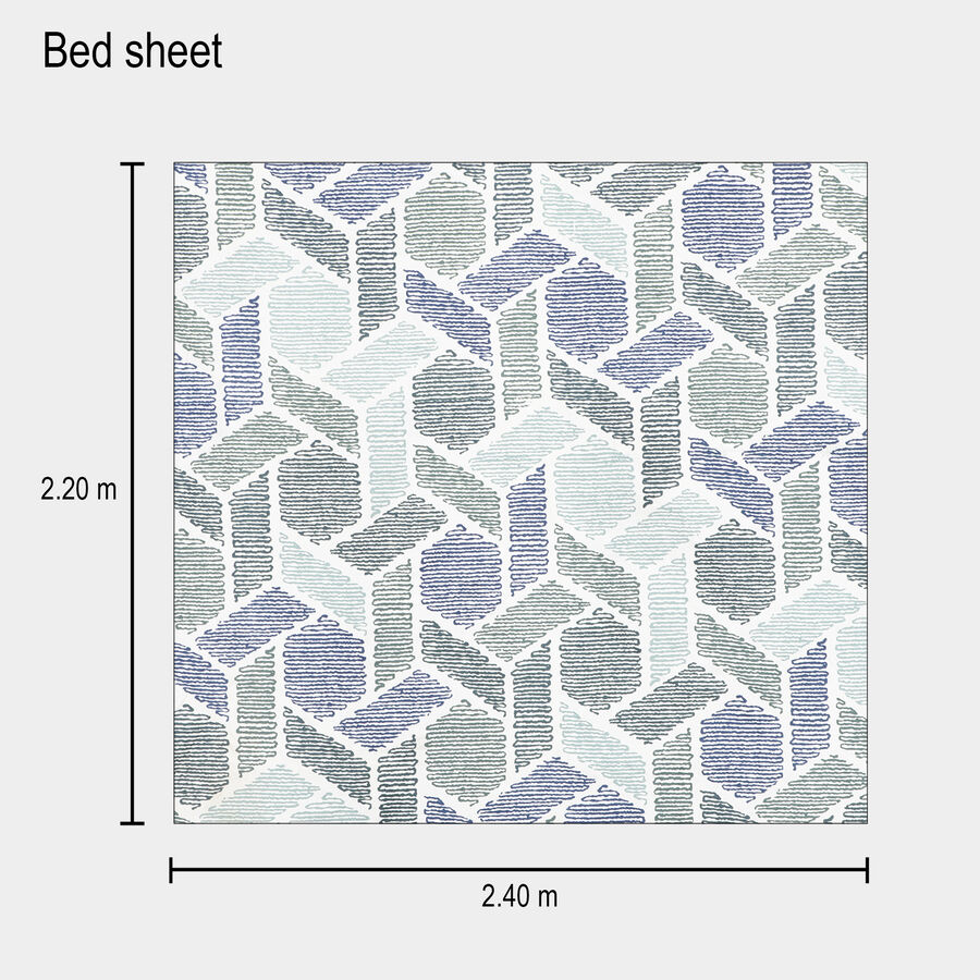 120 GSM White Microfiber Double Bedsheet, , large image number null