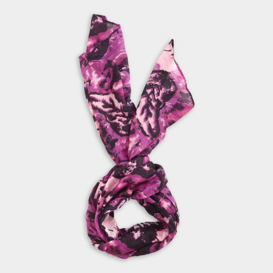 Women's Red Viscose Scarf, , large image number null