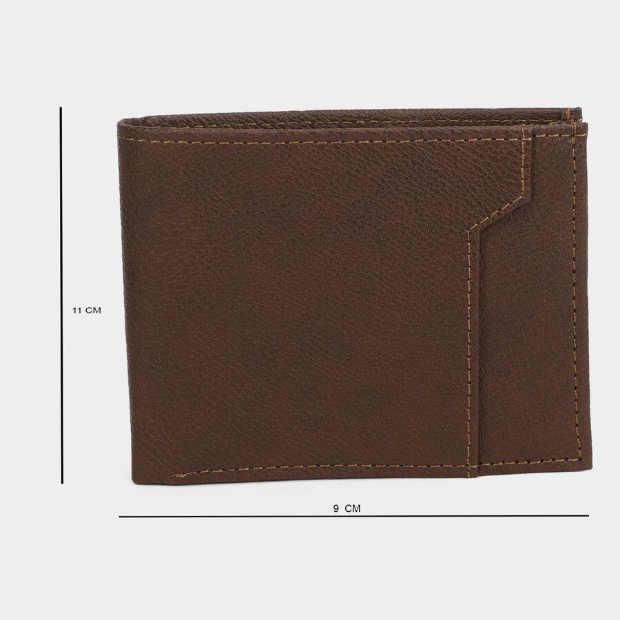 Men's Brown Polyurethane Wallet, , large