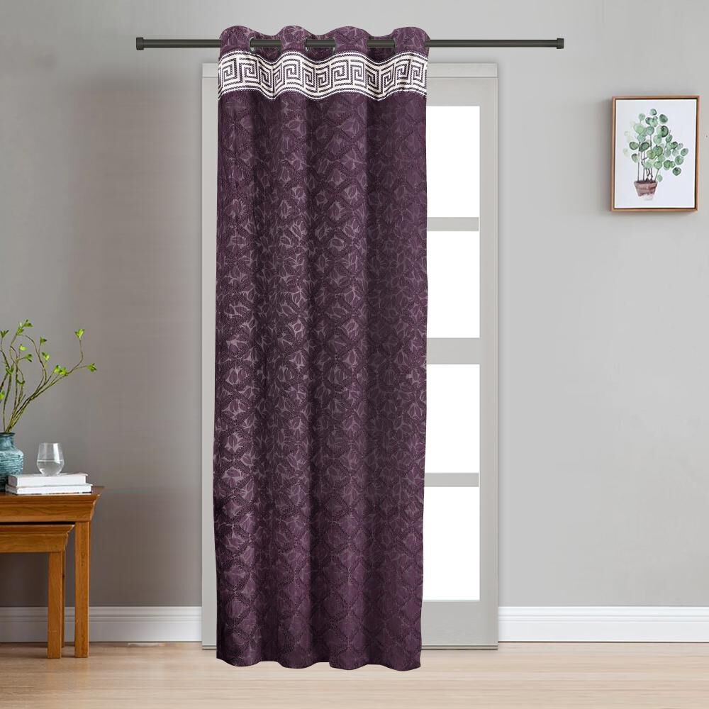 Home Beautiful                         7ft. Purple Polyester Curtain
