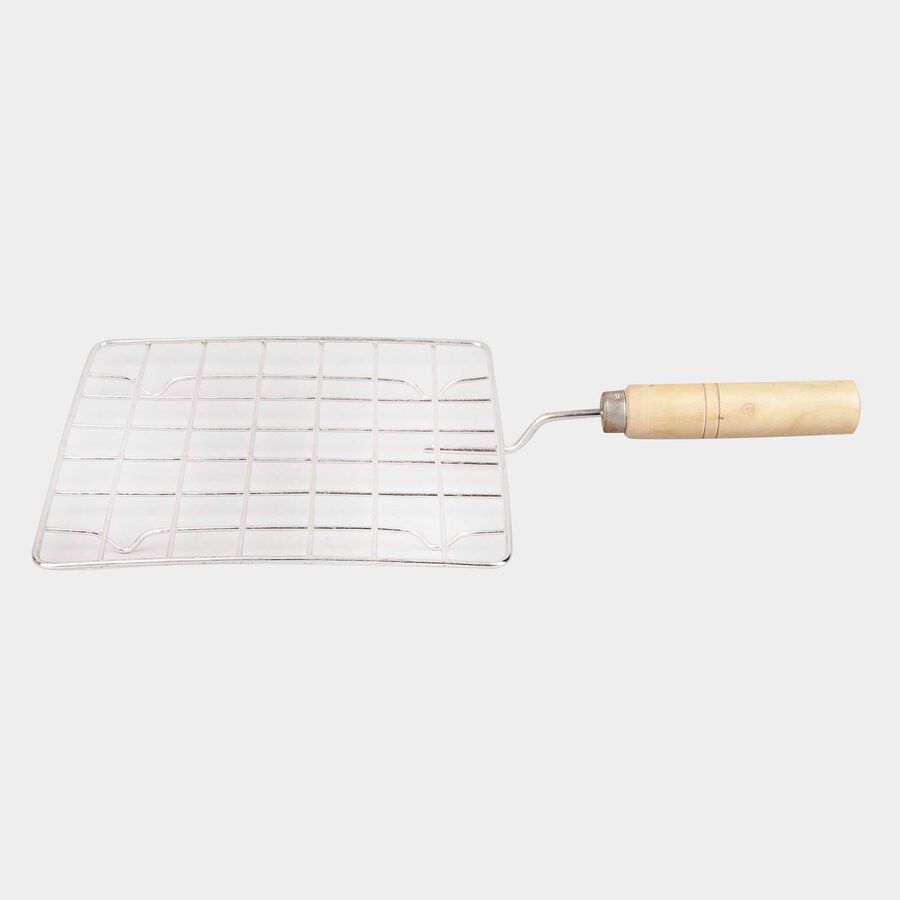 Stainless Steel Wire Roaster With Wooden Handle, , large image number null