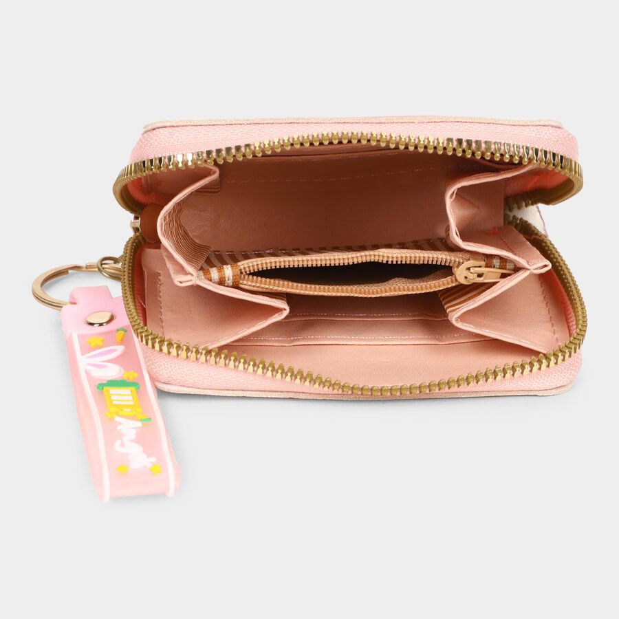 Kid's Pink Polyurethane Compact Wallet, , large image number null