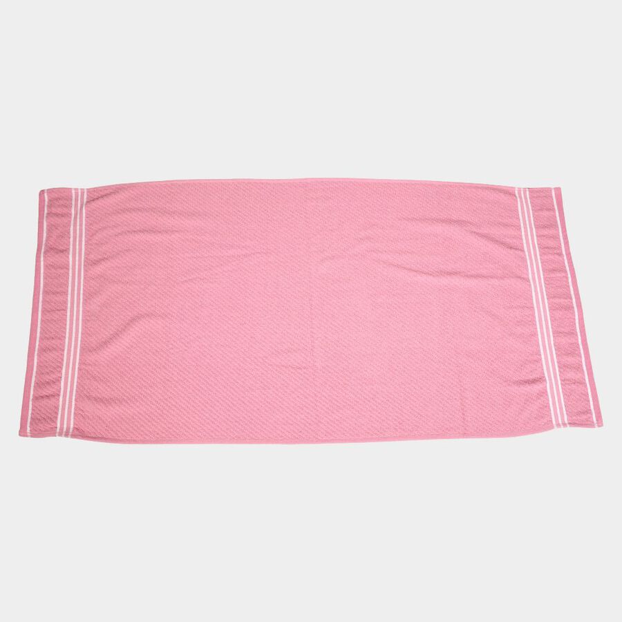 300 GSM Pink Cotton Blend Bath Towel, , large
