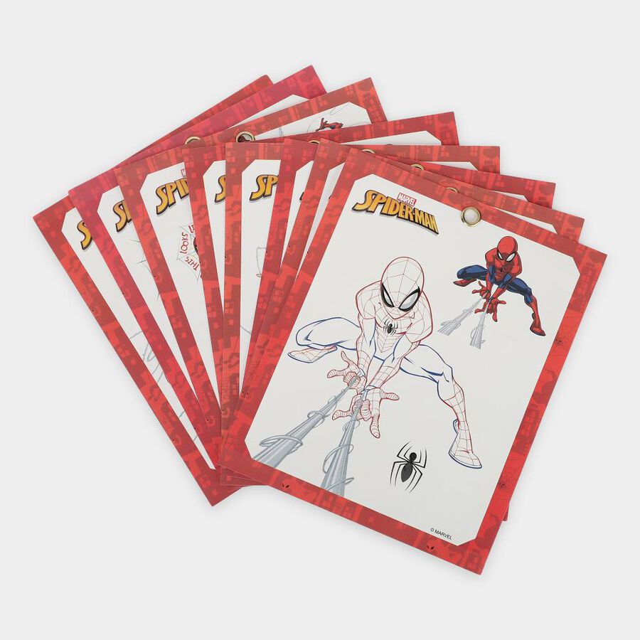 Kid's Spiderman Coloring Frame with Oil Pastel Colors , , large