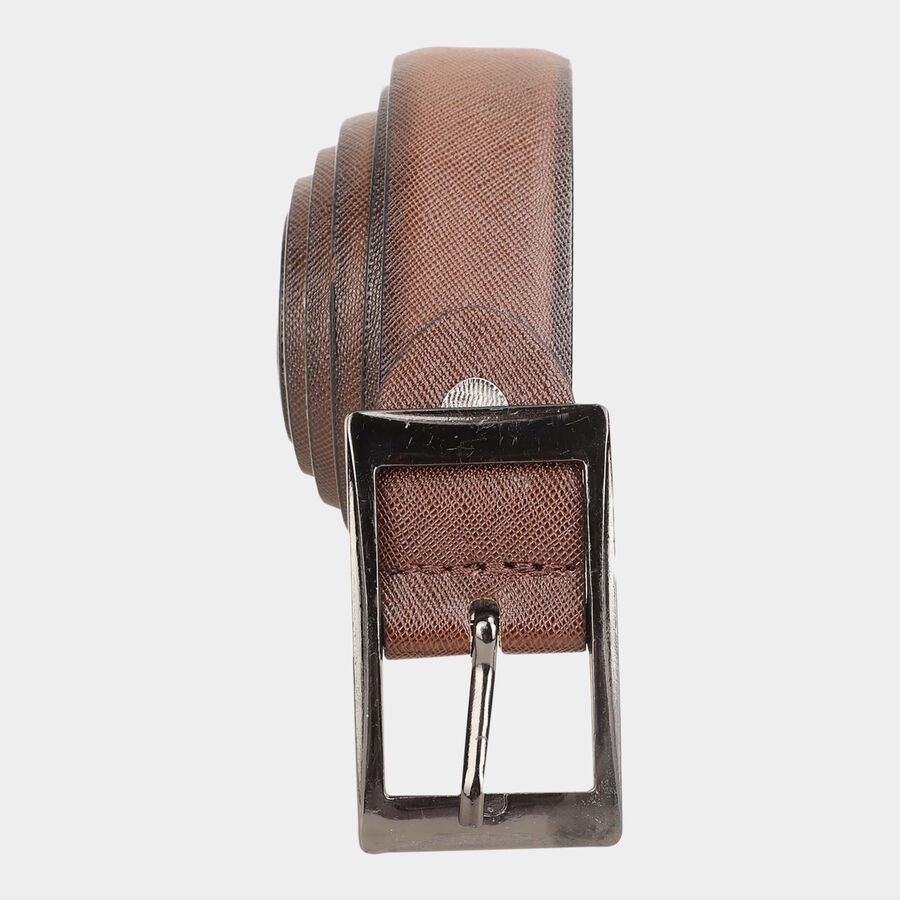 Men's Brown Polyurethane Formal Belt, , large image number null