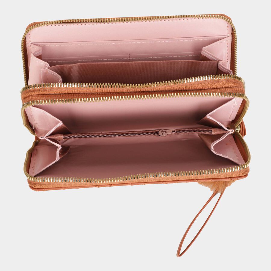 Women's Polyurethane Zipper Clutch Bag, , large image number null