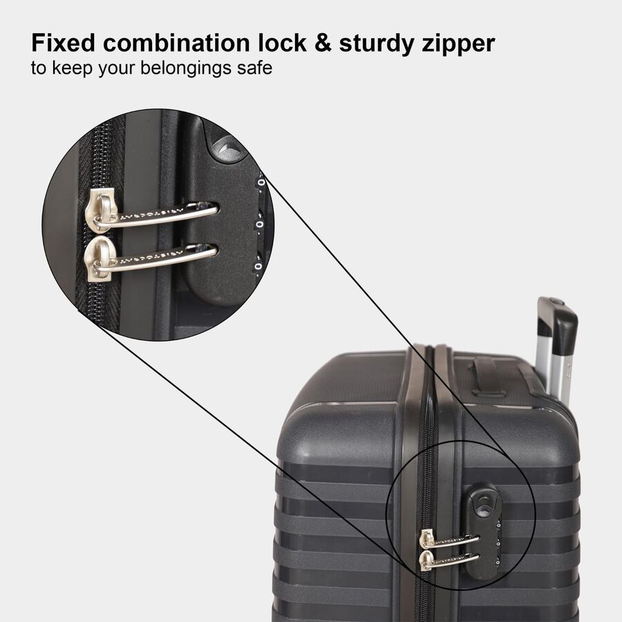 4-Wheel Dark Grey Polypropylene Hard Case Trolley, Medium, , large image number null