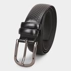 Men Black Pu Formal Belt, , small image number null