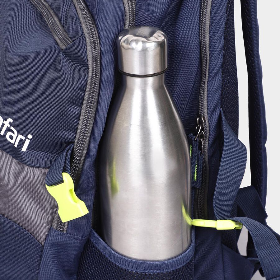 Dark Blue Polyester Backpack with Laptop Compartment, 30 L (Approx), , large image number null